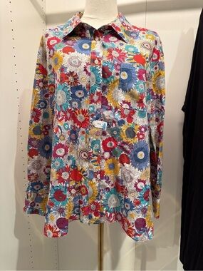 Liberty of London Multicolor Floral Button-Up Blouse